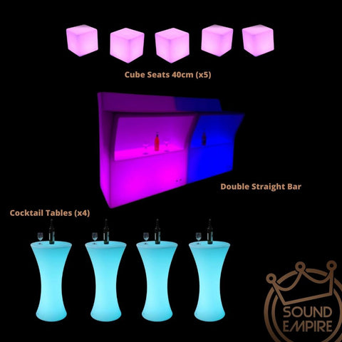 Party Starter Glow Furniture Pack for Hire