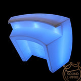 Curved Bar with Serving Shelf