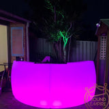 Dual Curved Bar with Serving Shelf