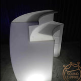 Dual Curved Bar with Serving Shelf