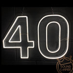 Neon LED Sign - "40"