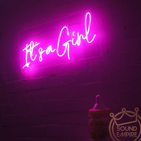 Neon LED Sign - "It's a Girl"