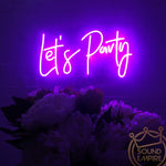 Neon LED Sign - "Let's Party"