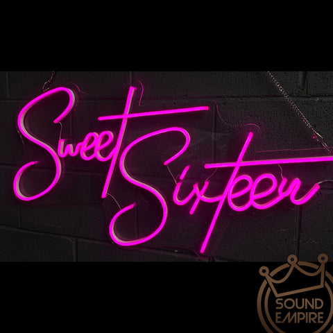 Neon LED Sign - "Sweet Sixteen"