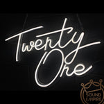 Neon LED Sign - "Twenty One"