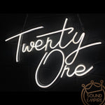 Neon LED Sign - "Twenty One"