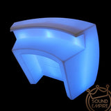 Triple Curved Bar with Serving Shelf