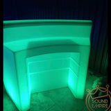 Curved Bar with Serving Shelf