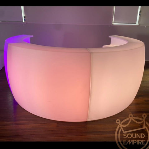 Triple Curved Bar with Serving Shelf